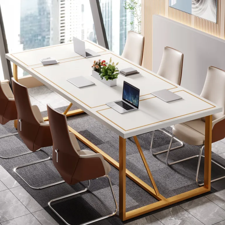 Cheap Tribesigns 6FT Conference Table, 70.9’’ Modern Large Executive Computer Desk