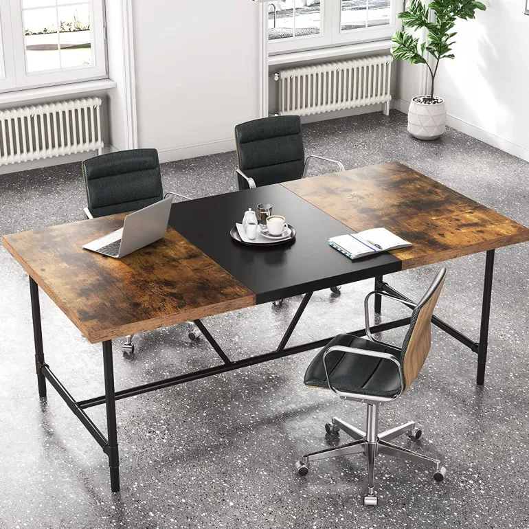 Flash Sale Tribesigns 6FT Conference Table, 70.8 x 35.4 inch Meeting Table Computer Desk