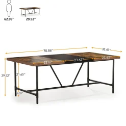 Flash Sale Tribesigns 6FT Conference Table, 70.8 x 35.4 inch Meeting Table Computer Desk