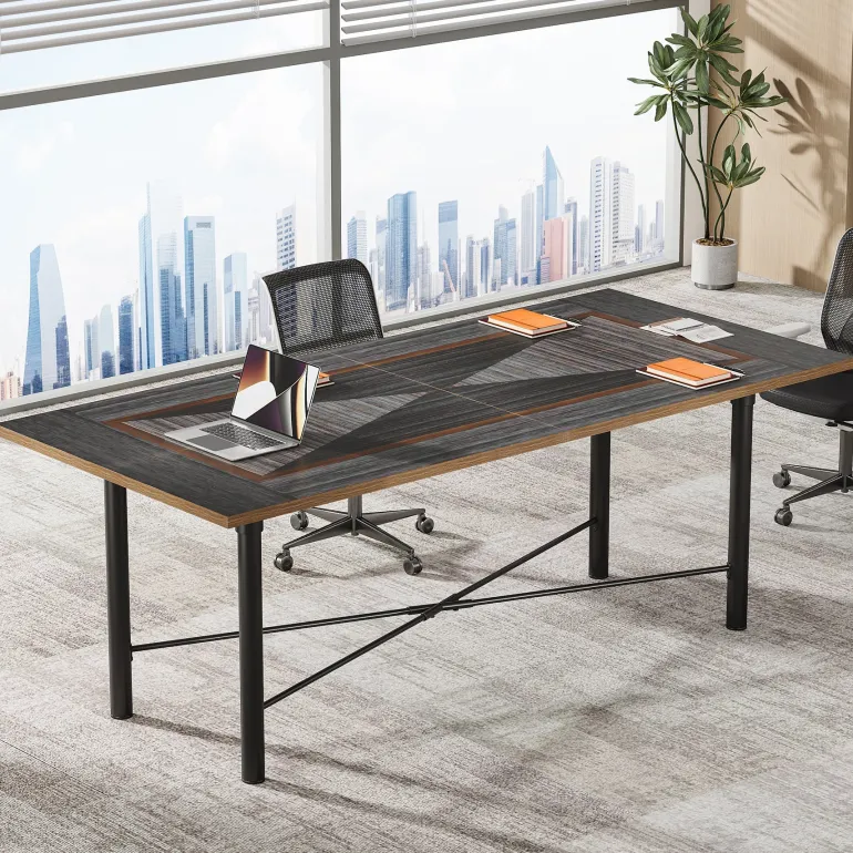 Cheap Tribesigns 6FT Conference Table, Modern Meeting Table Training Boardroom Table