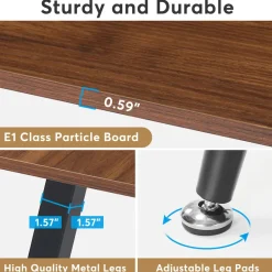 Hot Tribesigns 6FT Conference Table, Rectangular Meeting Room Table Seminar Desk