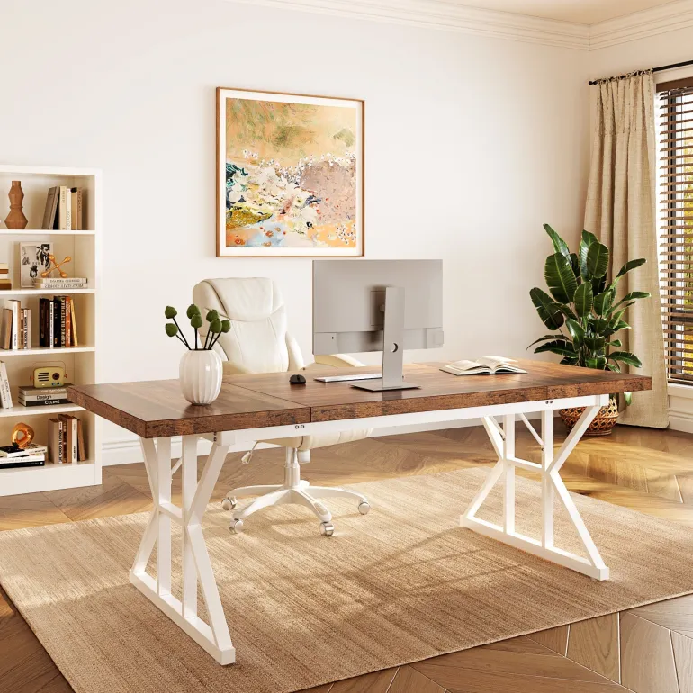Flash Sale Tribesigns 6FT Conference Table, Rectangle Meeting Room Table Executive Desk