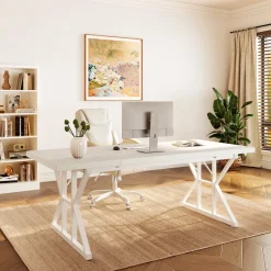 Flash Sale Tribesigns 6FT Conference Table, Rectangle Meeting Room Table Executive Desk