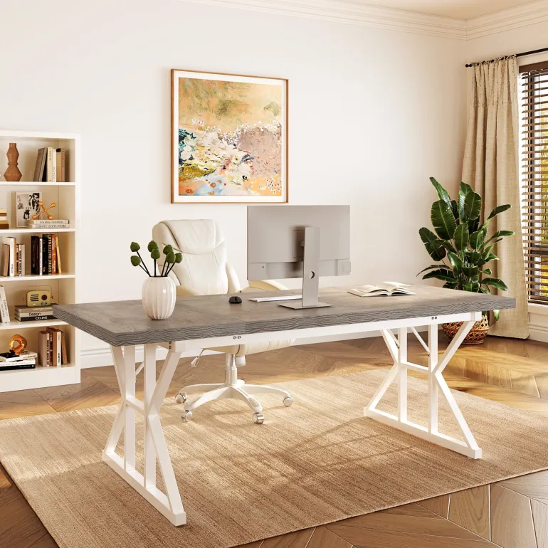 Flash Sale Tribesigns 6FT Conference Table, Rectangle Meeting Room Table Executive Desk
