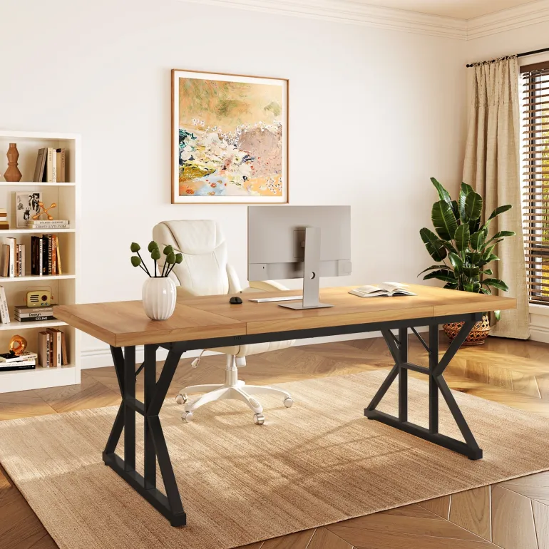 Flash Sale Tribesigns 6FT Conference Table, Rectangle Meeting Room Table Executive Desk