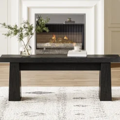 Fashion Tribesigns Full-frontal shot of 's Entryway Bench, Wooden Dining Table Bench End of Bed Bench.