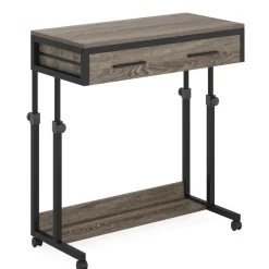 Hot Tribesigns Height Adjustable Desk, Mobile Side Table Portable Desk with Drawers