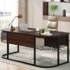 Clearance Tribesigns 63-Inch Computer Desk Executive Desk with 4 Drawers