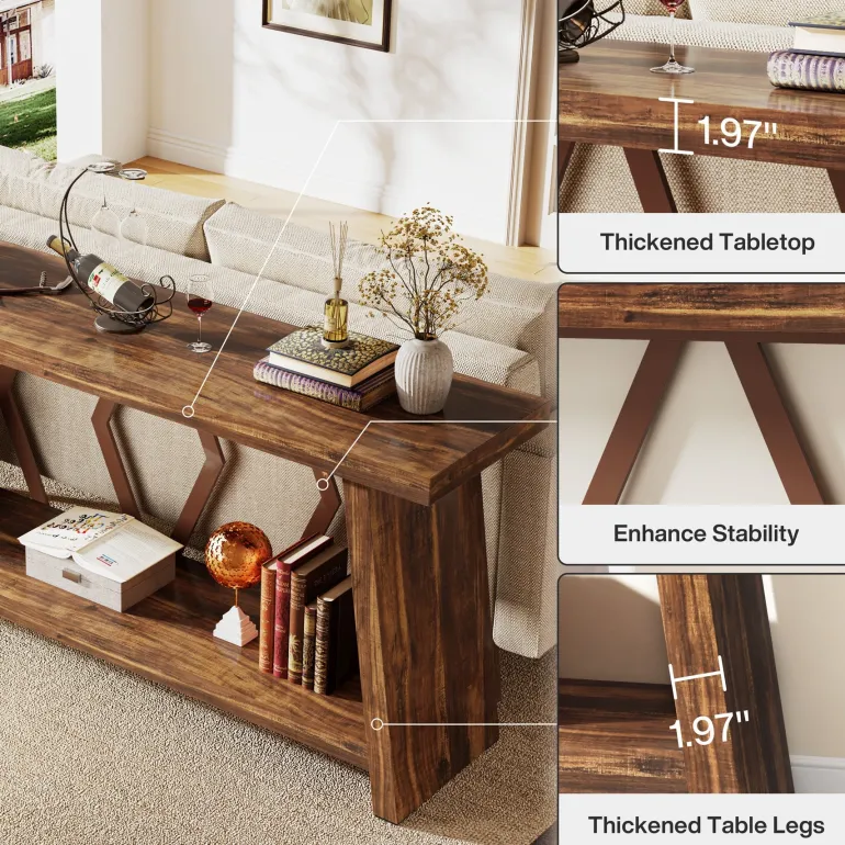 Best Tribesigns 70.9-Inch Console Sofa Table with Storage for Entryway Living Room