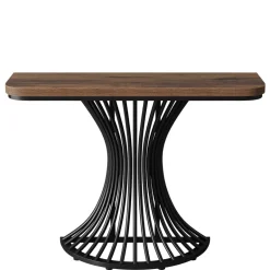 Flash Sale Tribesigns 39-Inch Console Table, Accent Sofa Table with Geometric Metal Base