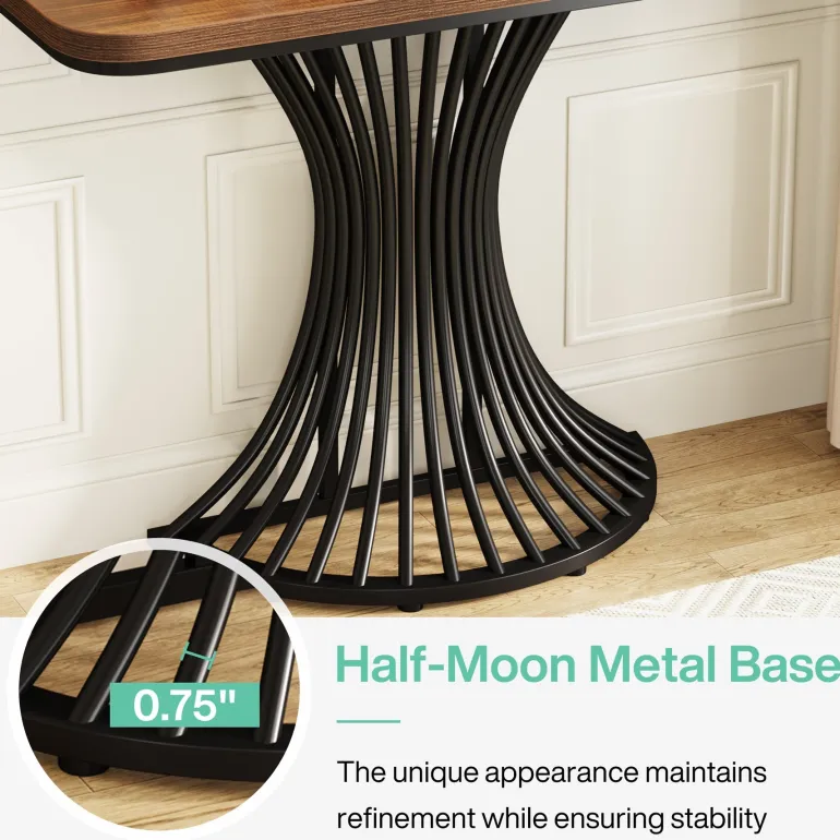 Flash Sale Tribesigns 39-Inch Console Table, Accent Sofa Table with Geometric Metal Base