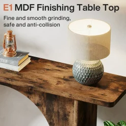 Store Tribesigns 63-Inch Console Table, Wood Farmhouse Entryway Table with Arch Brace