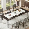 New Tribesigns 79-Inch Dining Table for 8-10 People, Modern Kitchen Dinner Table
