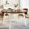 New Tribesigns 47-inch Dining Table, Round Farmhouse Kitchen Table for 4-6