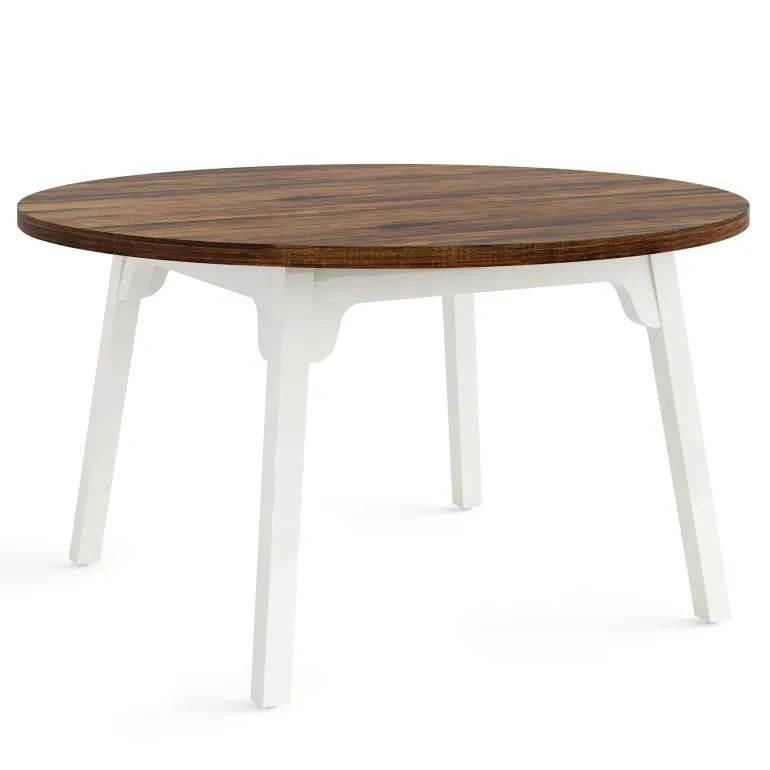 New Tribesigns 47-inch Dining Table, Round Farmhouse Kitchen Table for 4-6