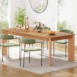 New Tribesigns 63-inch Dining Table, Wooden Farmhouse Kitchen Table for 4-6