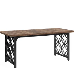 Clearance Tribesigns 63-inch Executive Desk, Modern Office Desk Conference Table for 4-6 People