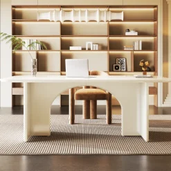 Fashion Tribesigns 63-Inch Executive Desk, Modern Computer Desk with Arch Design Legs