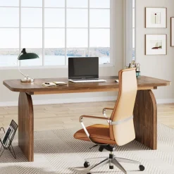 Discount Tribesigns 63-Inch Executive Desk, Rectangular Office Computer Desk Workstation