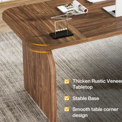 Discount Tribesigns 63-Inch Executive Desk, Rectangular Office Computer Desk Workstation