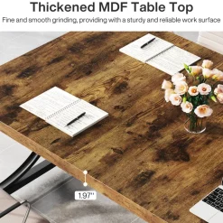 Best Sale Tribesigns 62.4-Inch Executive Desk, Rectangle Conference Table for 4-6 People