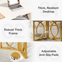Fashion Tribesigns 70.9-Inch Wood Dining Table , Modern Rectangle Kitchen Table for 4-6 People