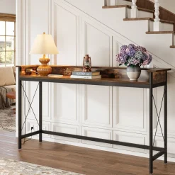 Cheap Tribesigns Industrial Console Table, 70.9