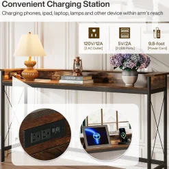 Cheap Tribesigns Industrial Console Table, 70.9