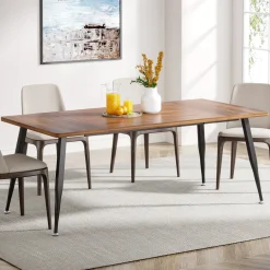 Best Sale Tribesigns Industrial Dining Table, 70.9