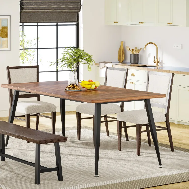 Best Sale Tribesigns Industrial Dining Table, 70.9" Kitchen Dinner Table for 6 to 8 People