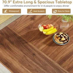 Best Sale Tribesigns Industrial Dining Table, 70.9