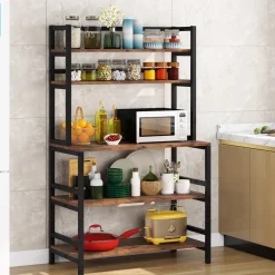 Fashion Tribesigns Industrial Kitchen Baker's Rack, 5-Tier Kitchen Utility Storage Shelf