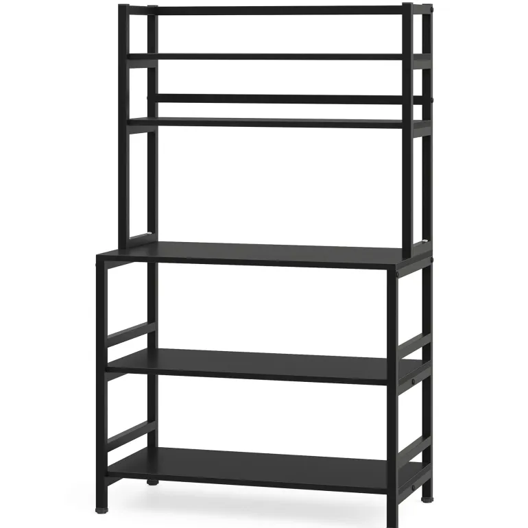 Fashion Tribesigns Industrial Kitchen Baker's Rack, 5-Tier Kitchen Utility Storage Shelf