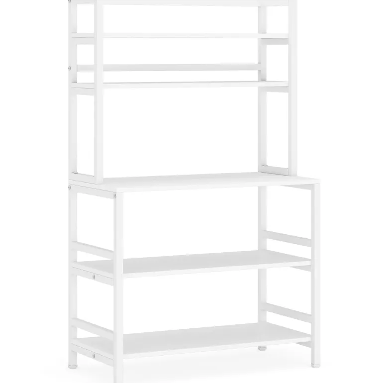 Fashion Tribesigns Industrial Kitchen Baker's Rack, 5-Tier Kitchen Utility Storage Shelf