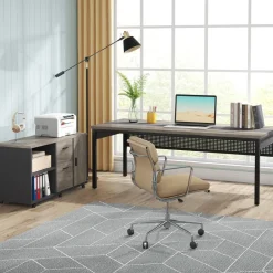 Best Sale Tribesigns Industrial L - Shaped Desk, 71