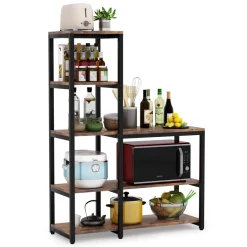 Fashion Tribesigns Kitchen Baker's Rack, 5-Tier Microwave Oven Stand Shelf