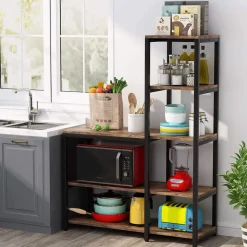 Fashion Tribesigns Kitchen Baker's Rack, 5-Tier Microwave Oven Stand Shelf