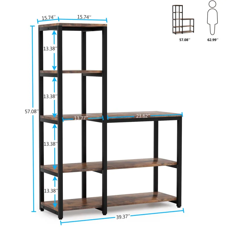Fashion Tribesigns Kitchen Baker's Rack, 5-Tier Microwave Oven Stand Shelf