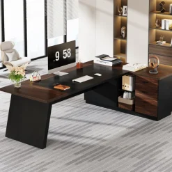 Shop Tribesigns L - Shaped Executive Desk, 78