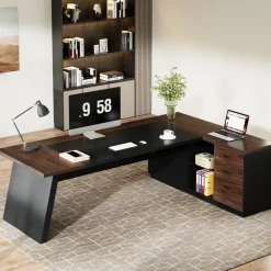 Shop Tribesigns L - Shaped Executive Desk, 78