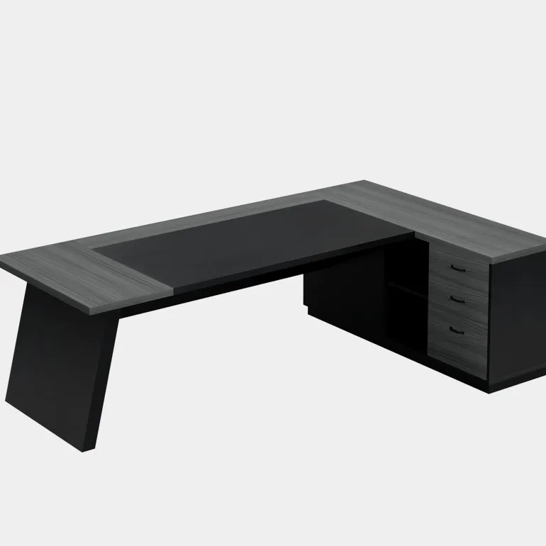 Shop Tribesigns L - Shaped Executive Desk, 78" Office Desk with Drawers and Lateral File Cabinet