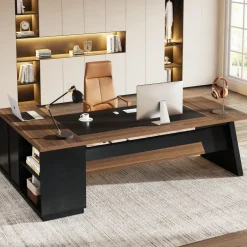 Shop Tribesigns L - Shaped Executive Desk, 78