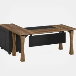 Cheap Tribesigns L - Shaped Executive Desk, 63" Computer Desk With File Cabinet