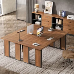 Cheap Tribesigns L - Shaped Executive Desk, 63