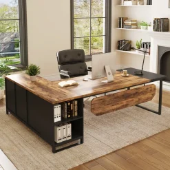 Cheap Tribesigns Large L - Shaped Desk, 70.87