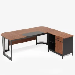 Cheap Tribesigns Large L-Shaped Desk, 63" Executive Desk with 31" Drawer Cabinet