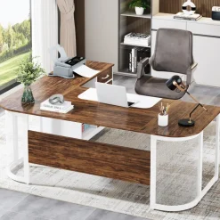 Cheap Tribesigns Large L-Shaped Desk, 63