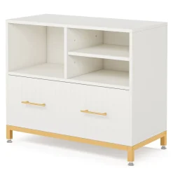 Flash Sale Tribesigns Lateral File Cabinet Printer Stand with Drawer & Open Storage Spaces