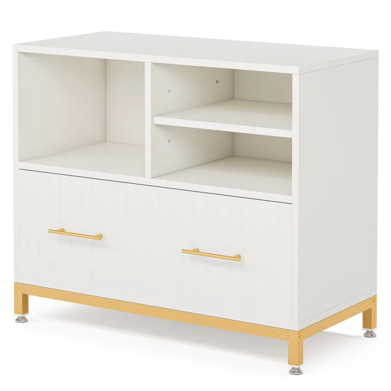 Flash Sale Tribesigns Lateral File Cabinet Printer Stand with Drawer & Open Storage Spaces