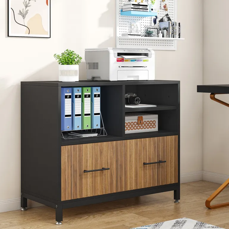 Flash Sale Tribesigns Lateral File Cabinet Printer Stand with Drawer & Open Storage Spaces